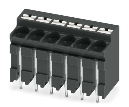 Phoenix Contact 0 P26, 5/ 6-V-5, SPT-THR 2 Series PCB Terminal Block, 6-Contact, 5mm Pitch, Through Hole Mount, 1-Row, [1135350]; 269-7985