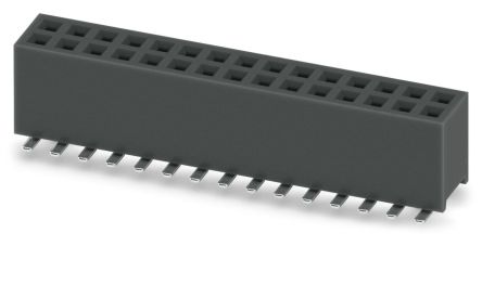 Phoenix Contact 27D/ 30-SV- 490-1-BR, FQ 1 Series Surface Mount Socket Strip, 2-Row, 1.27mm Pitch, SMD Termination [1156838]; 269-8023