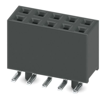 Phoenix Contact 54D/ 10-SV-1020-1-BT, FQ 2 Series Surface Mount Socket Strip, 2-Row, 2.54mm Pitch, SMD Termination [1156886]; 269-8033