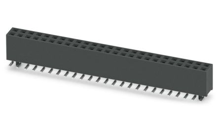 Phoenix Contact 54D/ 50-SV-1020-1-BT, FQ 2 Series Surface Mount Socket Strip, 2-Row, 2.54mm Pitch, SMD Termination [1156891]; 269-8036