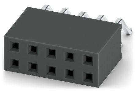 Phoenix Contact 54D/ 10-SH-0-BT, FQ 2 Series Surface Mount Socket Strip, 2-Row, 2.54mm Pitch, SMD Termination [1156901]; 269-8038
