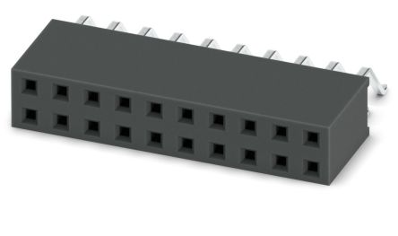 Phoenix Contact 54D/ 20-SH-0-BT, FQ 2 Series Surface Mount Socket Strip, 2-Row, 2.54mm Pitch, SMD Termination [1156904]; 269-8039