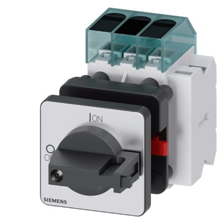Siemens 3 Pole DIN Rail Isolator Switch - 63A Maximum Current, 22kW Power Rating, IP65 [3LD3450-1TK11]; 269-8287