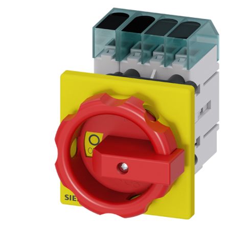 Siemens 3 Pole DIN Rail Isolator Switch - 63A Maximum Current, 22kW Power Rating, IP65 [3LD3454-0TL53]; 269-8294