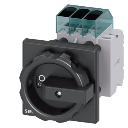 Siemens 3 Pole DIN Rail Isolator Switch - 63A Maximum Current, 22kW Power Rating, IP65 [3LD3454-1TK51]; 269-8295