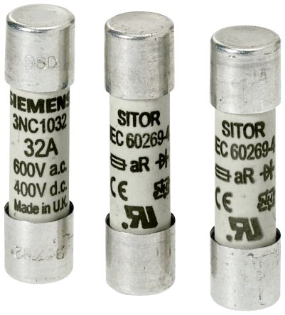 Siemens 25A Cartridge Fuse, 22x58mm [3NC2225]; 269-8325