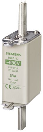 Siemens 80A NH Fuse, NH1, 690 / 400V ac/dc [3ND2124]; 269-8346