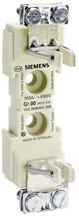 Siemens 160A Fuse Holder for NH00 Fuse, 1P, 690V [3NH3032]; 269-8368