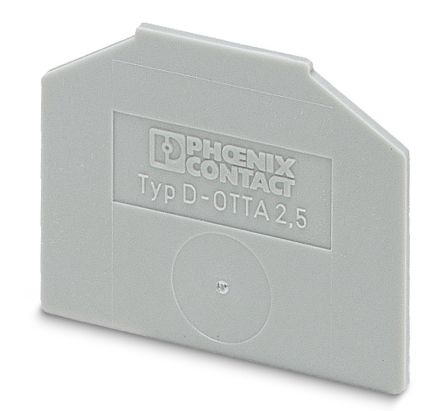 Phoenix Contact D-OTTA 2.5 Series End Cover for Use with DIN Rail Terminal Blocks [0790569]; 270-0122