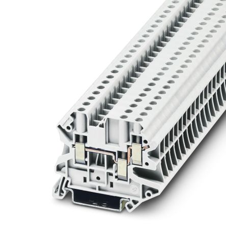 Phoenix Contact 1079168 UT 4-TWIN WH Series White, 4mm², 1-Level, Screw Termination [1079168]; 270-0153
