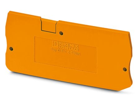 Phoenix Contact D-PT 4-TWIN OG Series End Cover for Use with DIN Rail Terminal Blocks [1080116]; 270-0159