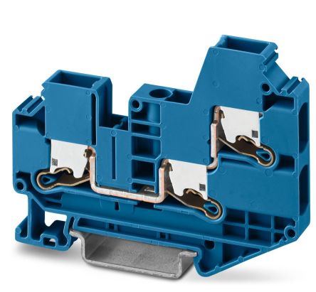 Phoenix Contact 1329506 XTV 6-TWIN BU Series Blue, 6mm², Single-Level, Push In Termination [1329506]; 270-0188