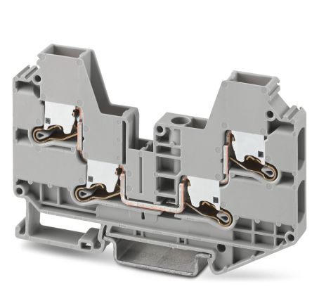 Phoenix Contact 1329511 XTV 6-QUATTRO Series Grey, 6mm², Single-Level, Push In Termination [1329511]; 270-0189