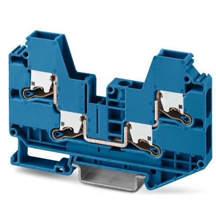 Phoenix Contact 1329512 XTV 6-QUATTRO BU Series Blue, 6mm², Single-Level, Push In Termination [1329512]; 270-0191
