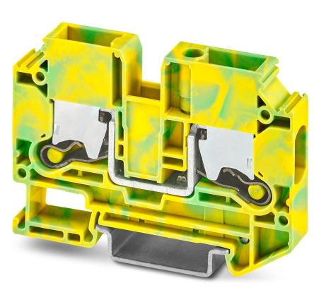 Phoenix Contact 1329550 XTV 10-PE Series Green, Yellow, 10mm², Single-Level, Push-X Termination [1329550]; 270-0196