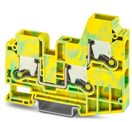 Phoenix Contact 1329606 XTV 10-TWIN-PE Series Green, Yellow, 10mm², Single-Level, Push-X Termination [1329606]; 270-0199