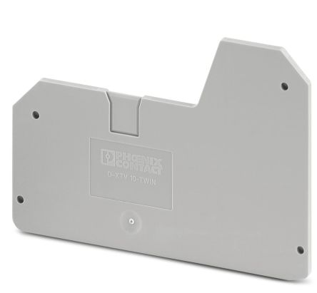 Phoenix Contact D-XTV 10-TWIN Series End Cover for Use with DIN Rail Terminal Blocks [1329609]; 270-0201