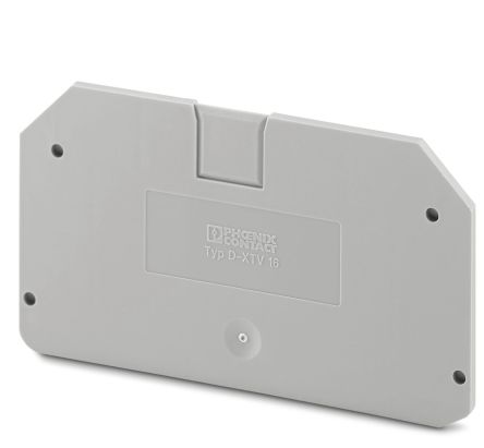 Phoenix Contact D-XTV 16 Series End Cover for Use with DIN Rail Terminal Blocks [1329675]; 270-0202
