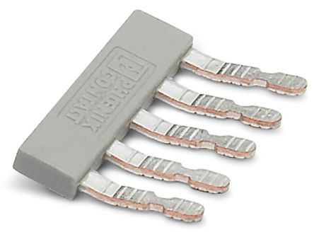 Phoenix Contact EB 5- 5 Series Insertion Bridge for Use with DIN Rail Terminal Blocks [1401174]; 270-0206