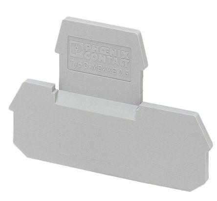 Phoenix Contact D-MBKKB 2.5 Series End Cover for Use with DIN Rail Terminal Blocks [1413052]; 270-0216