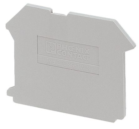 Phoenix Contact D-UK 5-TWIN Series End Cover for Use with DIN Rail Terminal Blocks [1923034]; 270-0301