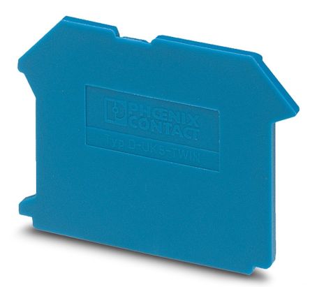 Phoenix Contact D-UK 5-TWIN BU Series End Cover for Use with DIN Rail Terminal Blocks [1923050]; 270-0302