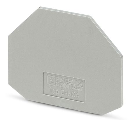 Phoenix Contact D-HK 4 Series End Cover for Use with DIN Rail Terminal Blocks [2002022]; 270-0307