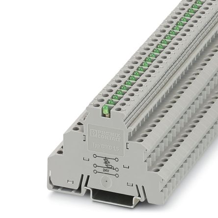 Phoenix Contact 2716376 DIKD 1.5-LA 24GN/O-M Series Grey, 2.5mm², Triple-Level, Screw Termination [2716376]; 270-0322