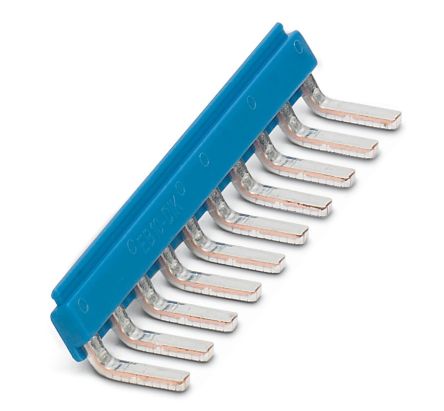 Phoenix Contact EB 10- DIK BU 30GRAD Series Insertion Bridge for Use with DIN Rail Terminal Blocks [2716965]; 270-0326