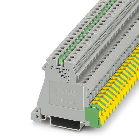 Phoenix Contact 2717074 DOK 1.5-LA 24GN/O-M Series Grey, 2.5mm², Triple-Level, Screw Termination [2717074]; 270-0329