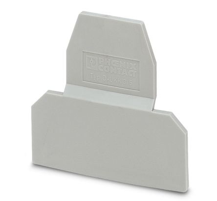 Phoenix Contact D-UKK 3/5 Series End Cover for Use with DIN Rail Terminal Blocks [2770024]; 270-0332