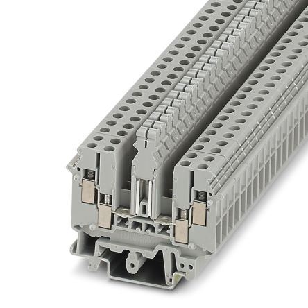 Phoenix Contact 2777072 UDK 4-T Series Grey, 4mm², 1-Level, Screw Termination [2777072]; 270-0358