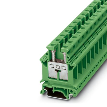 Phoenix Contact 3000570 UK 16 N GN Series Green, 16mm², 1-Level, Screw Termination [3000570]; 270-0382