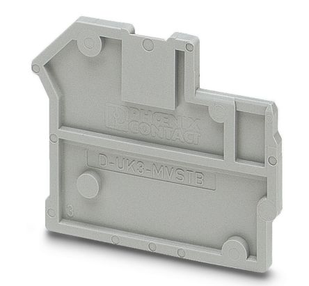 Phoenix Contact D-UK 3-MVSTB Series End Cover for Use with DIN Rail Terminal Blocks [3002089]; 270-0399