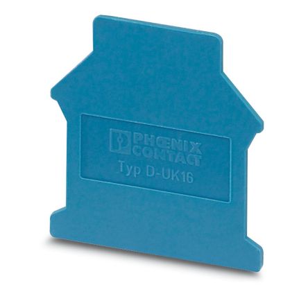Phoenix Contact D-UK 16 BU Series End Cover for Use with DIN Rail Terminal Blocks [3006108]; 270-0418