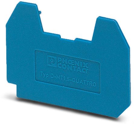 Phoenix Contact D-MT 1.5-QUATTRO BU Series End Cover for Use with DIN Rail Terminal Blocks [3025309]; 270-0444