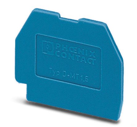 Phoenix Contact D-MT 1.5 BU Series End Cover for Use with DIN Rail Terminal Blocks [3025529]; 270-0445