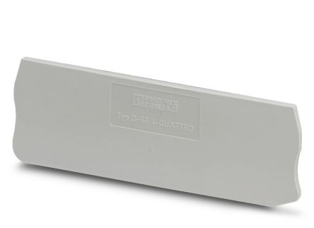 Phoenix Contact D-ST 4-QUATTRO Series End Cover for Use with DIN Rail Terminal Blocks [3030527]; 270-0469