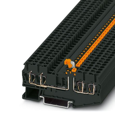 Phoenix Contact 3035030 ST 2.5-QUATTRO-MT BK Series Black, 2.5mm², 1-Level, Spring Cage Termination [3035030]; 270-0491