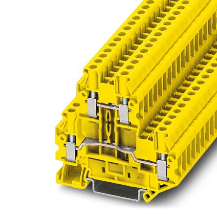 Phoenix Contact 3035467 UTTB 4 YE Series Yellow, 4mm², Double-Level, Screw Termination [3035467]; 270-0498