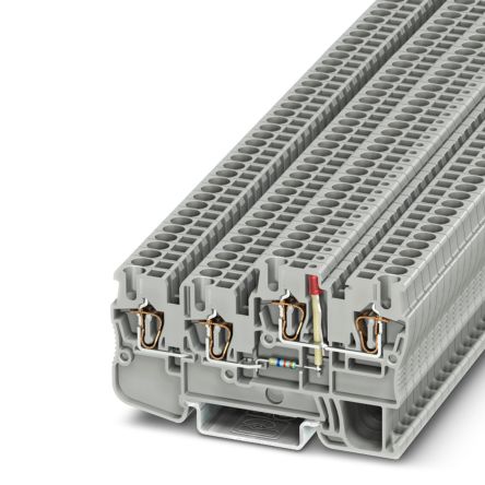 Phoenix Contact 3209028 STIO 2.5/3-2B/L-LA24RD/O-M Series Grey, 2.5mm², Triple-Level, Spring Cage Termination [3209028]; 270-0684