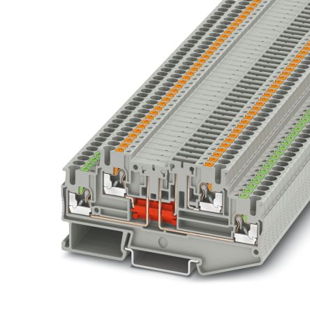 Phoenix Contact 3210230 PTT 2.5-L/TG Series Grey, 2.5mm², 1-Level, Push In Termination [3210230]; 270-0688