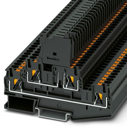Phoenix Contact 3211895 PTTB 4-HESI-EX (5X20) Series Black, 4mm², 1-Level, Push In Termination [3211895]; 270-0693
