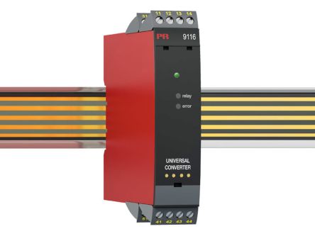 PR Electronics 9100 Series Signal Conditioner, Current, Linear Resistance, Potentiometer, RTD, Thermocouple, Voltage [9116A1]; 270-1748