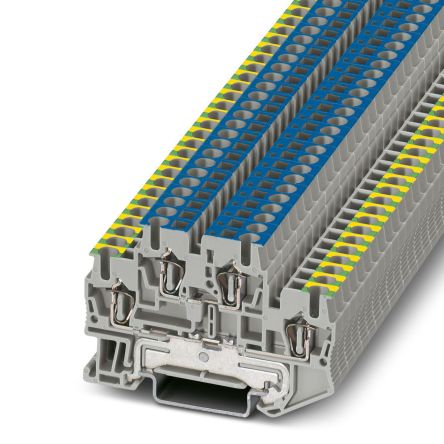 Phoenix Contact 3036327 STTB 2.5-PE/N Series Grey, 2.5mm², Double-Level, Spring Cage Termination [3036327]; 270-2489