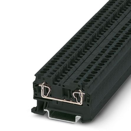 Phoenix Contact 3037180 ST 4 BK Series Black, 4mm², 1-Level, Spring Cage Termination [3037180]; 270-2492