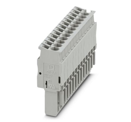 Phoenix Contact SP 2.5/13 Series Terminal Plug for Use with Din Rail, 24A [3040371]; 270-2503