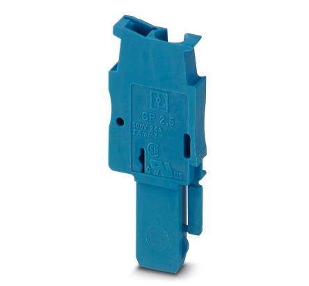 Phoenix Contact SP 2.5/ 1-L BU Series Terminal Plug for Use with Din Rail, 24A [3043022]; 270-2536