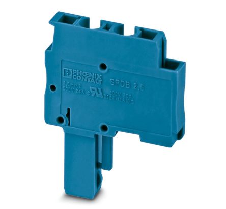 Phoenix Contact SPDB 2.5/ 1-L BU Series Terminal Plug for Use with Din Rail, 24A [3043200]; 270-2539