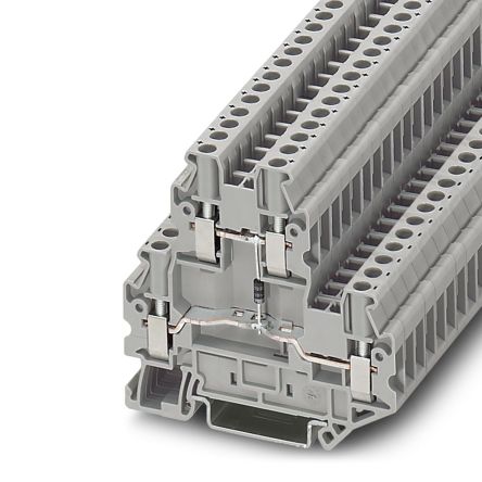 Phoenix Contact 3046650 UTTB 2.5-DIO/O-U Series Grey, 2.5mm², 2-Level, Screw Termination [3046650]; 270-2551